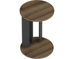 Bijzettafel Frederiksberg walnootkleurig en antraciet