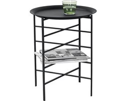 Bijzettafel Gandia 40xØ52 cm met afneembaar tafelblad zwart