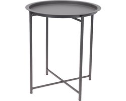 Bijzettafel grijs - metaal