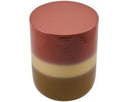 Bijzettafel Grip - Metaal - Beige/Bruin/Groen - 37 x 45 x 37 cm (BxHxD)