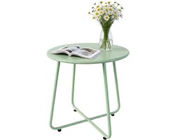 Bijzettafel - groen - 46x44 cm - rond