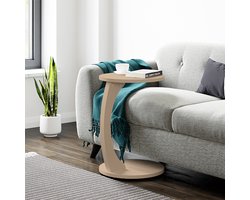 Bijzettafel Holeby 56x38 cm cappuccino [en.casa]