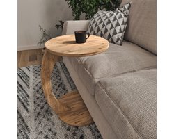 Bijzettafel Holeby 56x38 cm houtkleurig [en.casa]