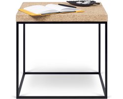 Bijzettafel Hout Kurk Zwart Minimalistisch Design