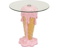Bijzettafel ijs Ø48cm roze Kare Design