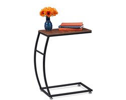bijzettafel industrieel - u vorm - 58,5 x 47,5 x 25 cm - bank en bed