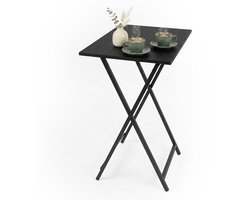 Bijzettafel - inklapbaar - 66,5x48x36 cm - zwart