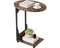 Bijzettafel, Inklapbaar Nachtkastje voor Woonkamer en Slaapkamer