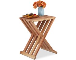 bijzettafel inklapbaar - walnotenhout - 44,5 x 34 x 28 cm - klaptafel - balkontafel