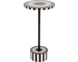 Bijzettafel Iris Ø25cm zwart en wit Kare Design