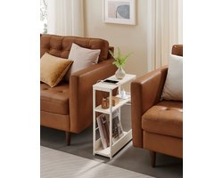 Bijzettafel - Ivoor - Bijzettafels - Bijzettafeltjes Woonkamer - Bijzettafel Zwart - Bijzettafel Bank - Smalle Consoletafel - Entree Tafel - Tafel - Tafeltje - Nachtkast - Nachtkastje - Nachtkastjes - Kast - Kastje