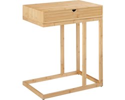 Bijzettafel Kåfjord laptoptafel 68x55x35 cm bamboe