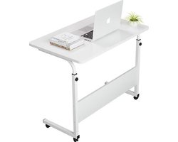 Bijzettafel - Laptop Tafel - Bedtafel - Bureautafel - Computertafel - Laptoptafel - Wit