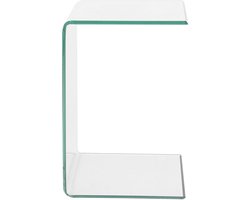 Bijzettafel LOURDES Veiligheidsglas Transparant