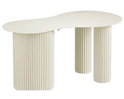 Bijzettafel lux d80h40cm off white