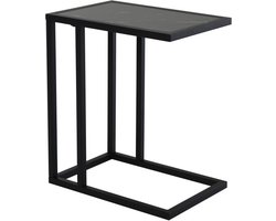 Bijzettafel - Luxe Life Design - Marmerachtig design - Zwart