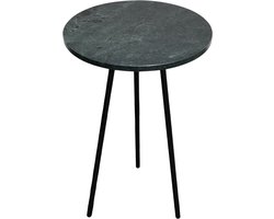 Bijzettafel Marmer Groen - ronde tafel - stalen frame - modern - side table - meubilair