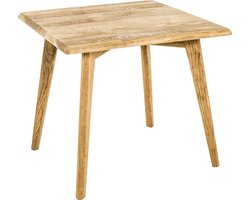 Bijzettafel – Massief eikenhout – Vierkant design – 45 cm breed, 45 cm diep, 45 cm hoog