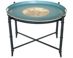 Bijzettafel met dienblad Bird Medallion, 62x47x57cm hg