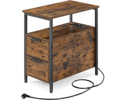 Bijzettafel met stopcontact en 2 laden