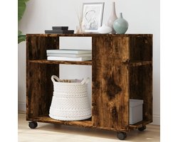 Bijzettafel met wielen - Roltafel opbergruimte - Extra oppervlak creëren - Twee vergrendelbare wielen