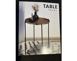 Bijzettafel metaal dia 35cm hoogte 47cm - goud