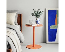 Bijzettafel Nastätten 50x40x40 cm oranje [en.casa]