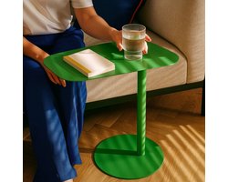 Bijzettafel Nastätten 50x50x38 cm appelgroen [en.casa]