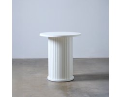 Bijzettafel Nola rond 50 cm - wit