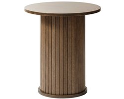 Bijzettafel Nola rond eiken 50 cm - Bruin