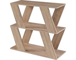 Bijzettafel Nome met 2 planken 60x22x57 cm eikenkleurig