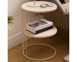 Bijzettafel Ø 36 cm Destin Taupe