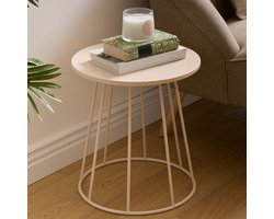 Bijzettafel Ø 38 cm Livor Beige