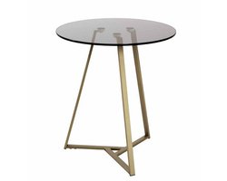 Bijzettafel Ø 45 Mona Goud-Grijs