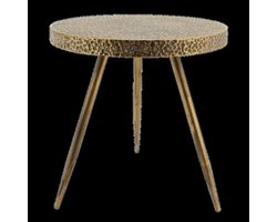 Bijzettafel - Ø38x38,5 cm - Staal - Goud/Koper