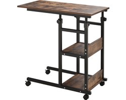 Bijzettafel op wielen - Salontafel - Tafel - Zwart