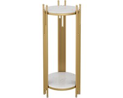 Bijzettafel - Plantenstandaard - Decoratie en opbergruimte - Minimalistisch design - 33x33x50 cm - Goud