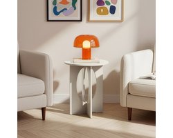 Bijzettafel Podeldsvin 49x40 cm taupe [en.casa]