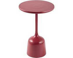 Bijzettafel Pollie Wijnrood Metaal - Flexibel & Elegant