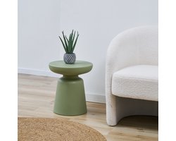 Bijzettafel Posio ronde salontafel 40 cm groen [en.casa]