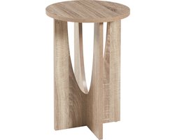 Bijzettafel Rindal rond 56,5xØ38 cm eikenkleurig [en.casa]