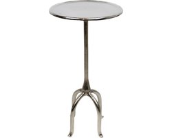 Bijzettafel rond aluminium zilver 40 x 65 cm - Home Deco meubels en tafels