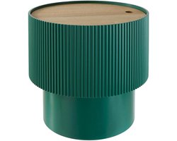 Bijzettafel Rond - Salontafel Klein - Woonkamer Decoratie - Afneembaar Tafelblad - Ø 385 cm - Groen