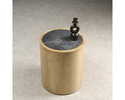 Bijzettafel Ronda - Hout - Naturel - 38x45x38 cm (BxHxD)