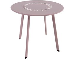 Bijzettafel - Roze - Ø50x45 cm - Staal