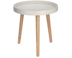 Bijzettafel Salontafel 39x40cm hout wit