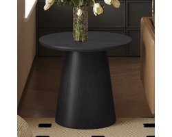 Bijzettafel / Salontafel 'Miklos' 60 cm Rond Decor Donkerbruin