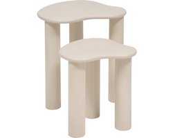 Bijzettafel Set Isaline Ivoor