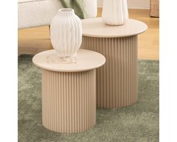 Bijzettafel Set Matthieu Beige