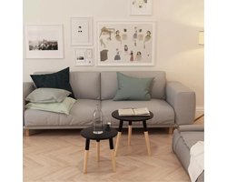 Bijzettafel Set Sedilo Zwart - 2 Stuks